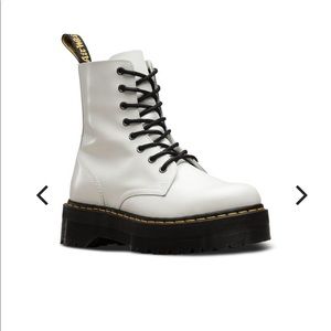 Dr. Martens Jadon platform white boots